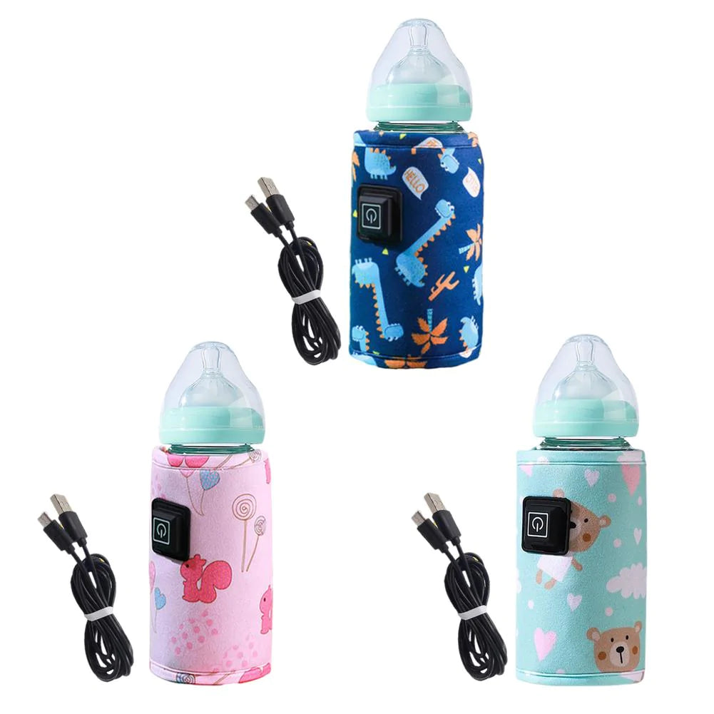 Compact bottle warmer heating baby formula on the go