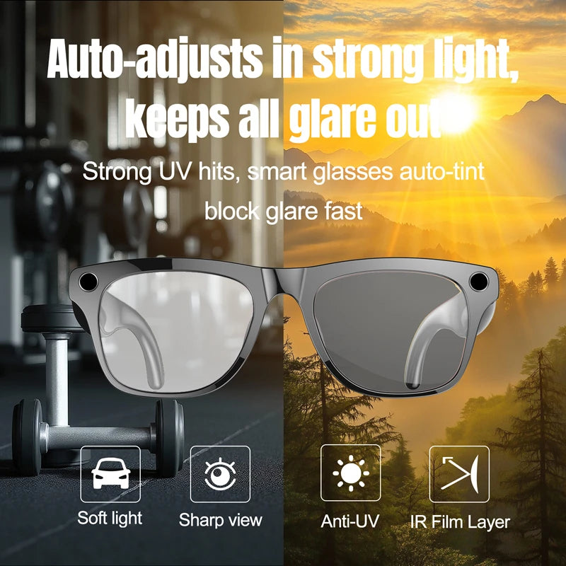 Wearable AI smart glasses lightweight futuristic design