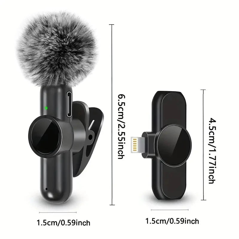 Lavalier wireless microphone plug and play no Bluetooth