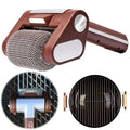 Grill roller with replaceable brush heads